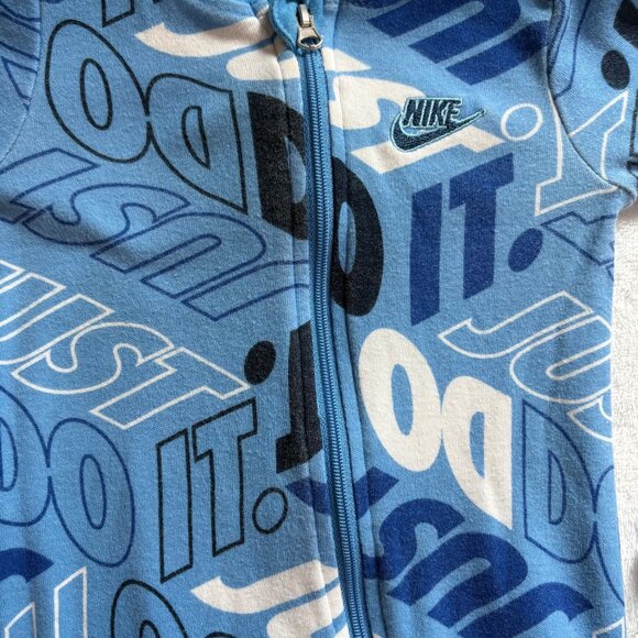 Nike Baby Boys 2-Piece Blue Bodysuit & Footed Sleeper Set 6M Just Do It Print - Picture 3 of 13